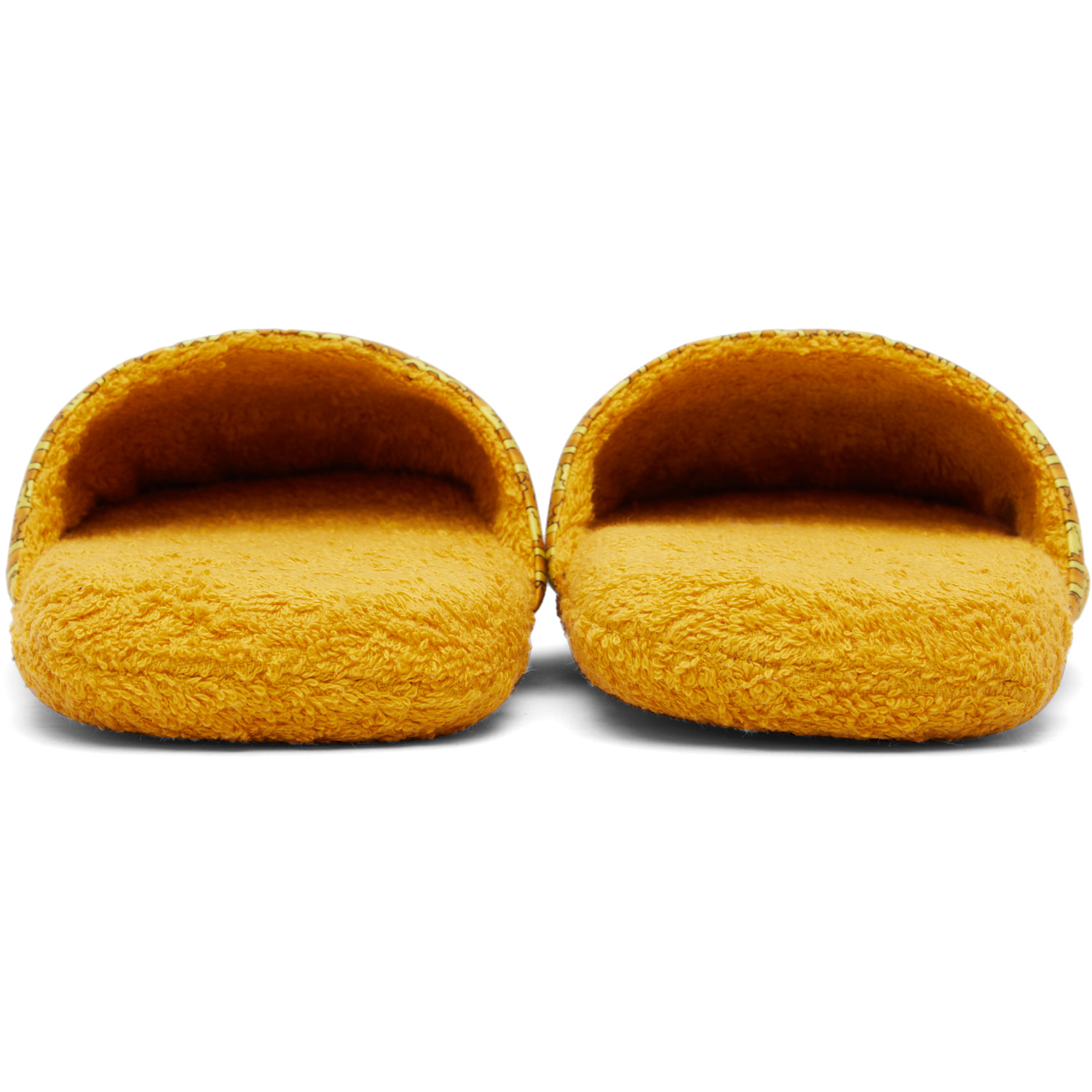  Versace Gold & Black 'i Heart Baroque' Slippers 