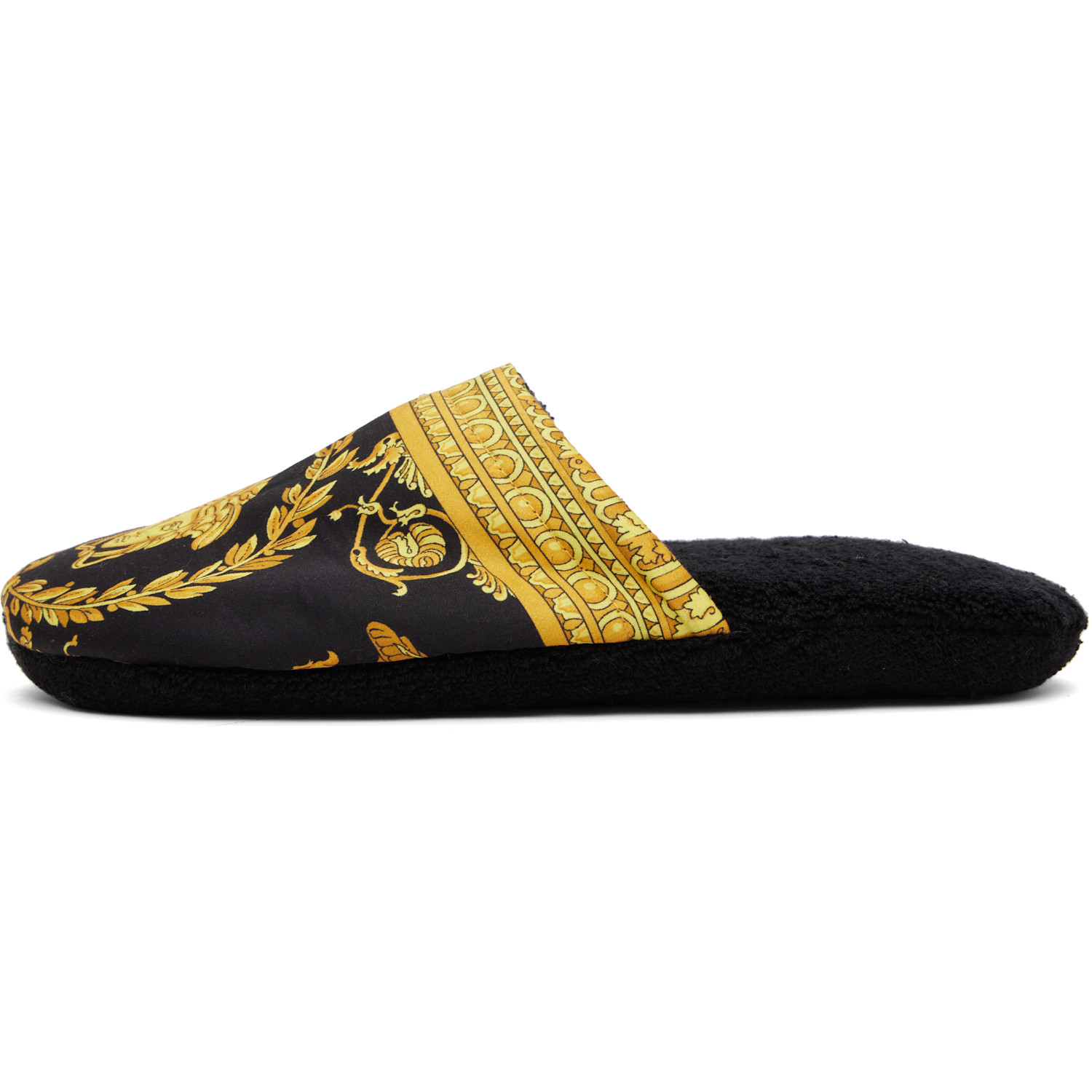 Versace Black 'i Heart Baroque' Slippers 