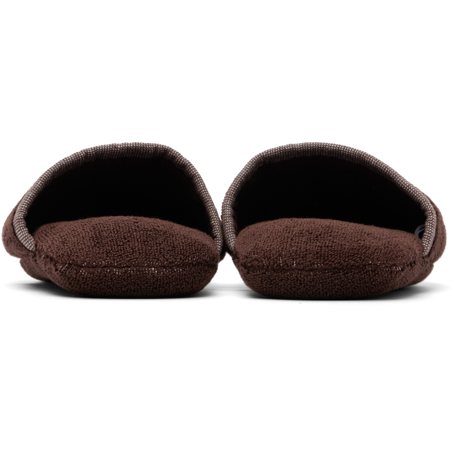  Versace Brown Cotton-terry Jacquard Slippers 
