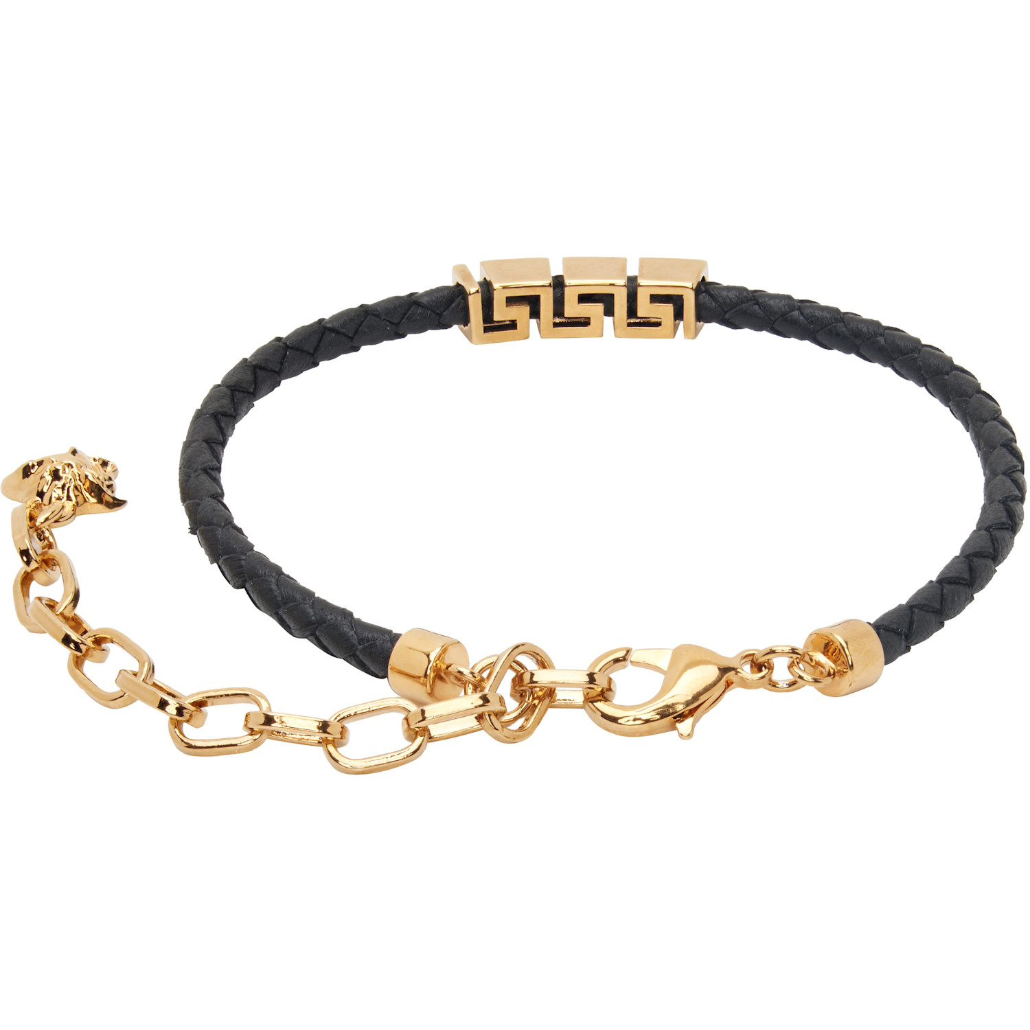 Versace Greca Leather Bracelet 