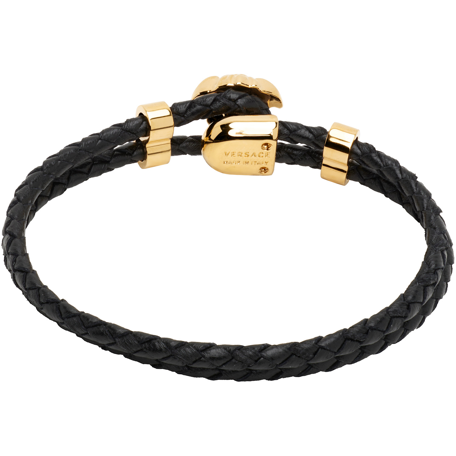  Versace 'la Medusa' Leather Bracelet 