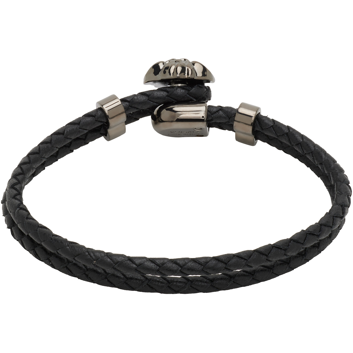  Versace 'la Medusa' Leather Bracelet 