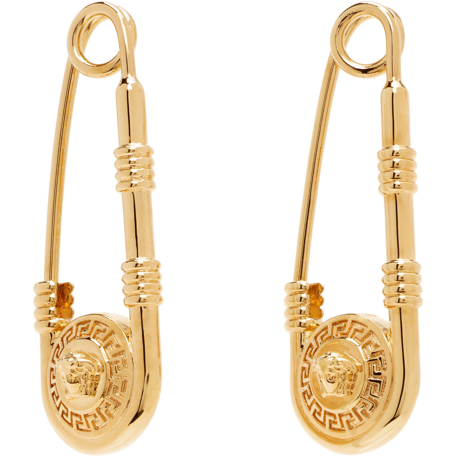  Versace Safety Pin Earrings 
