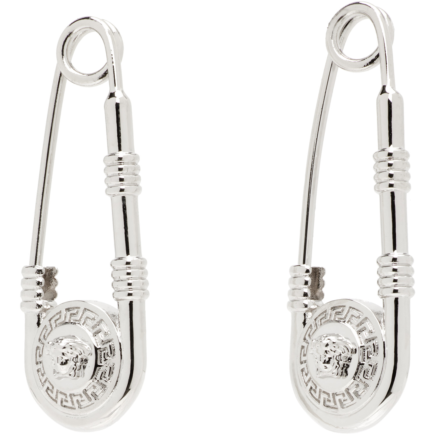  Versace Safety Pin Earrings 