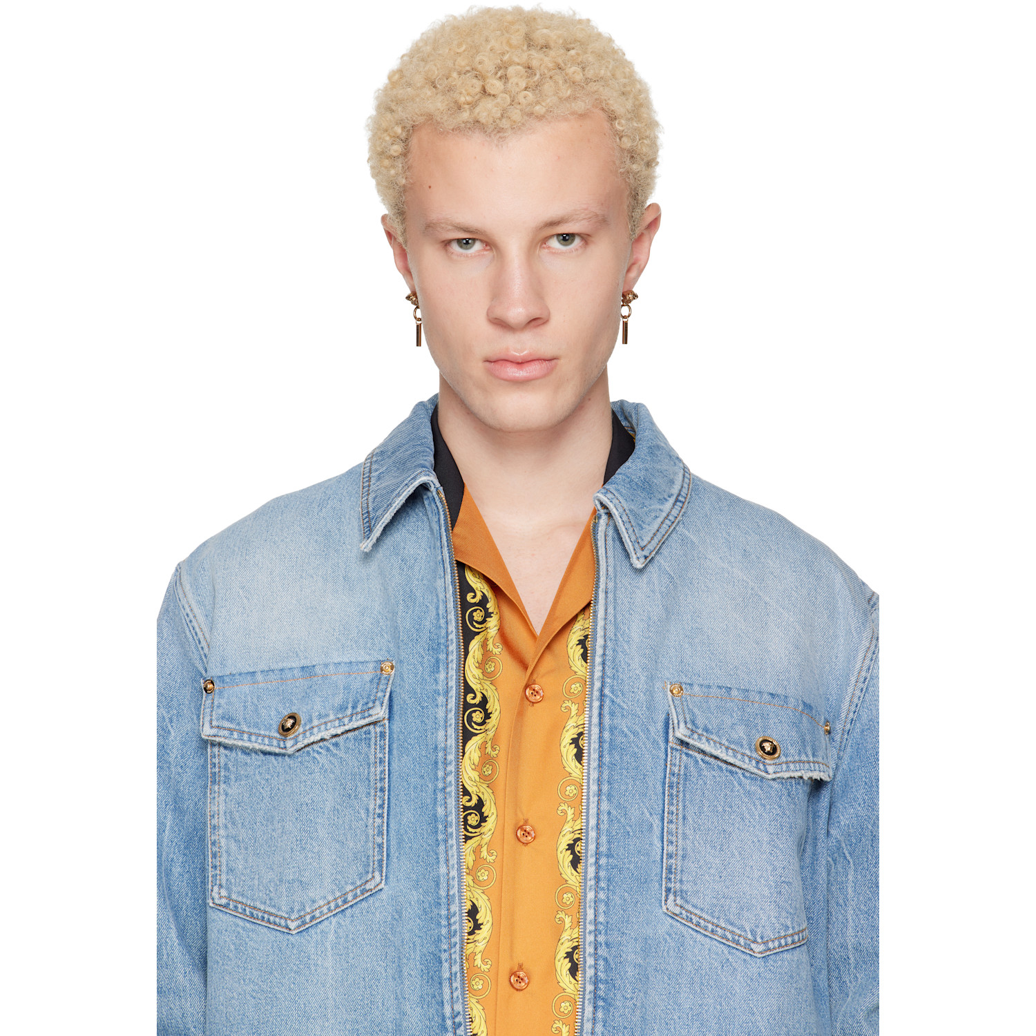  Versace Medusa Drop Earrings 
