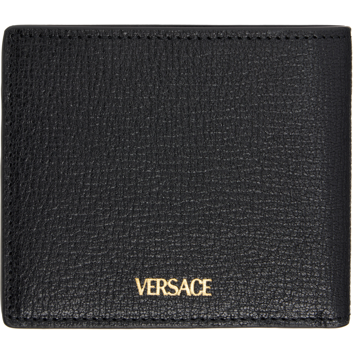  Versace Black Medusa Biggie Leather Wallet 
