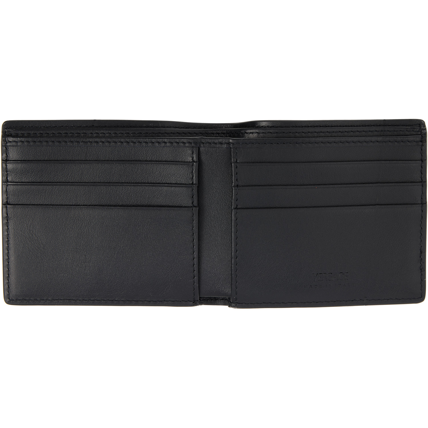 Versace Black Medusa Biggie Leather Wallet 