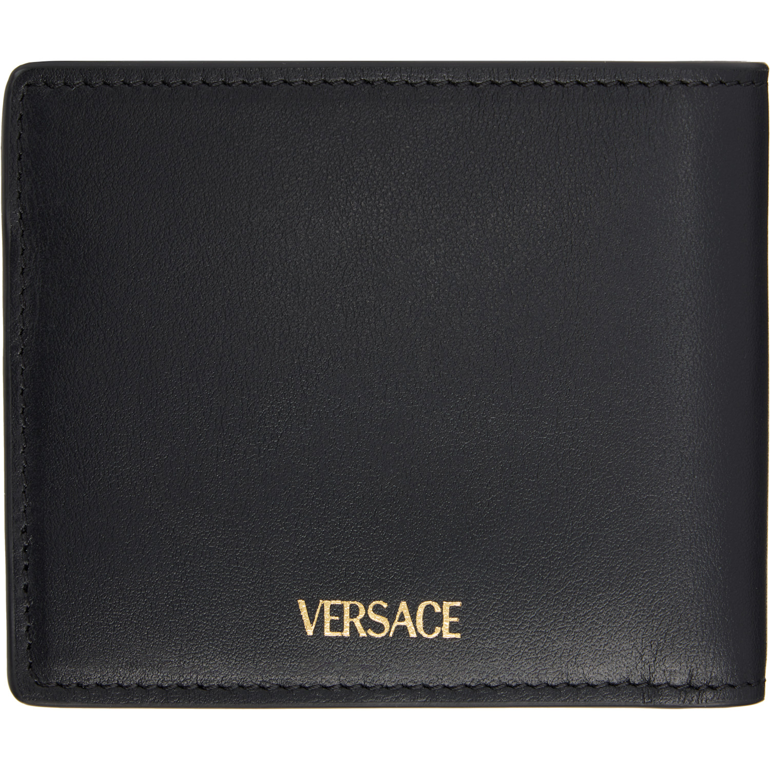  Versace Black 'v' Bifold Wallet 