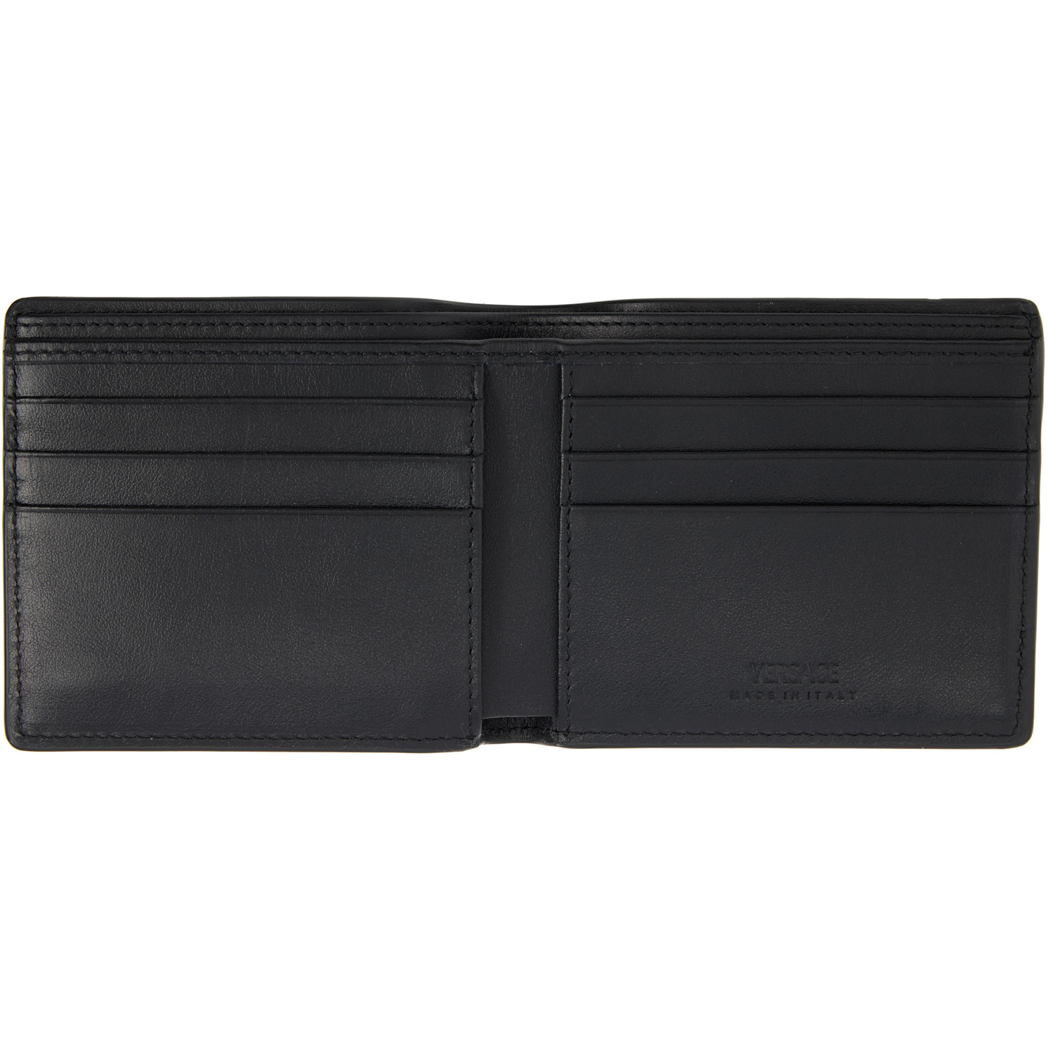  Versace Black 'v' Bifold Wallet 