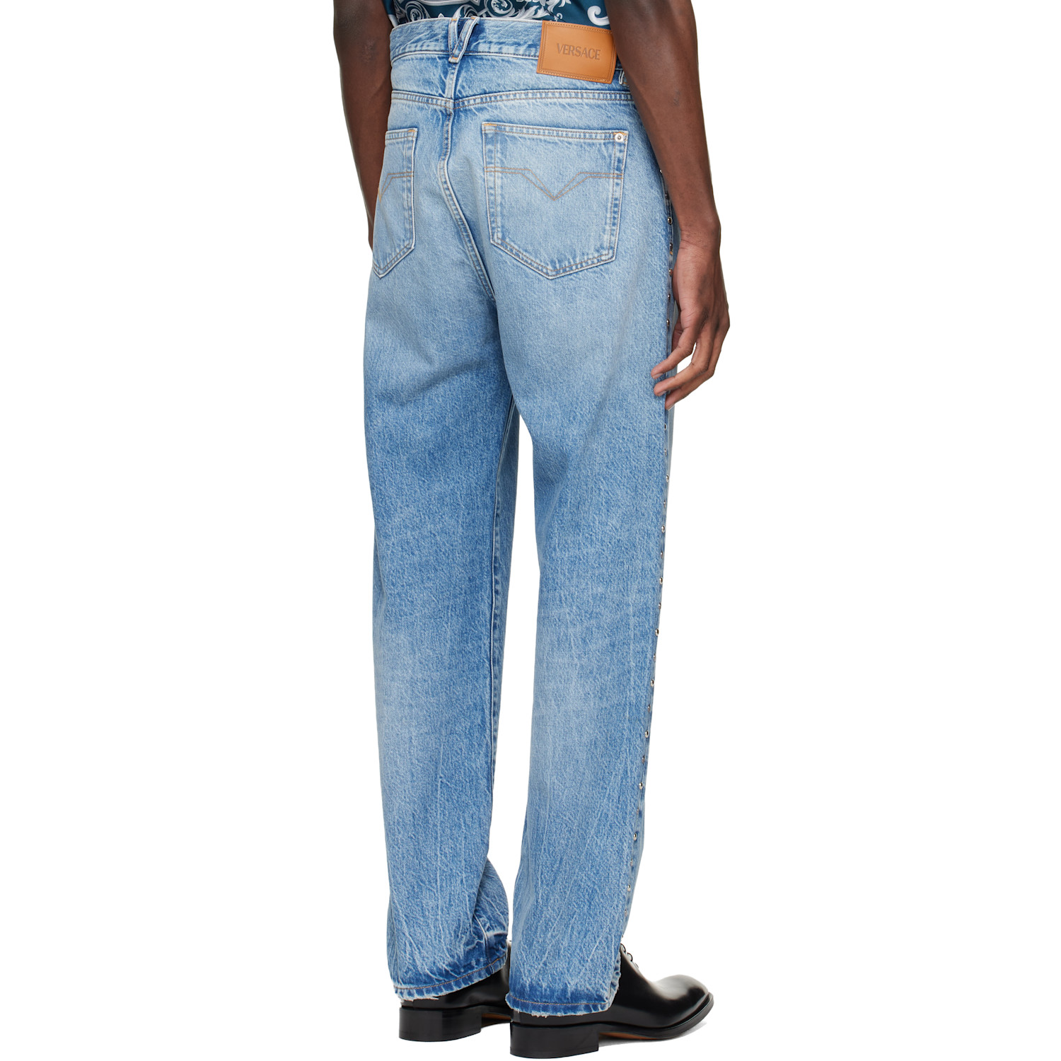  Versace Blue Studded Jeans 