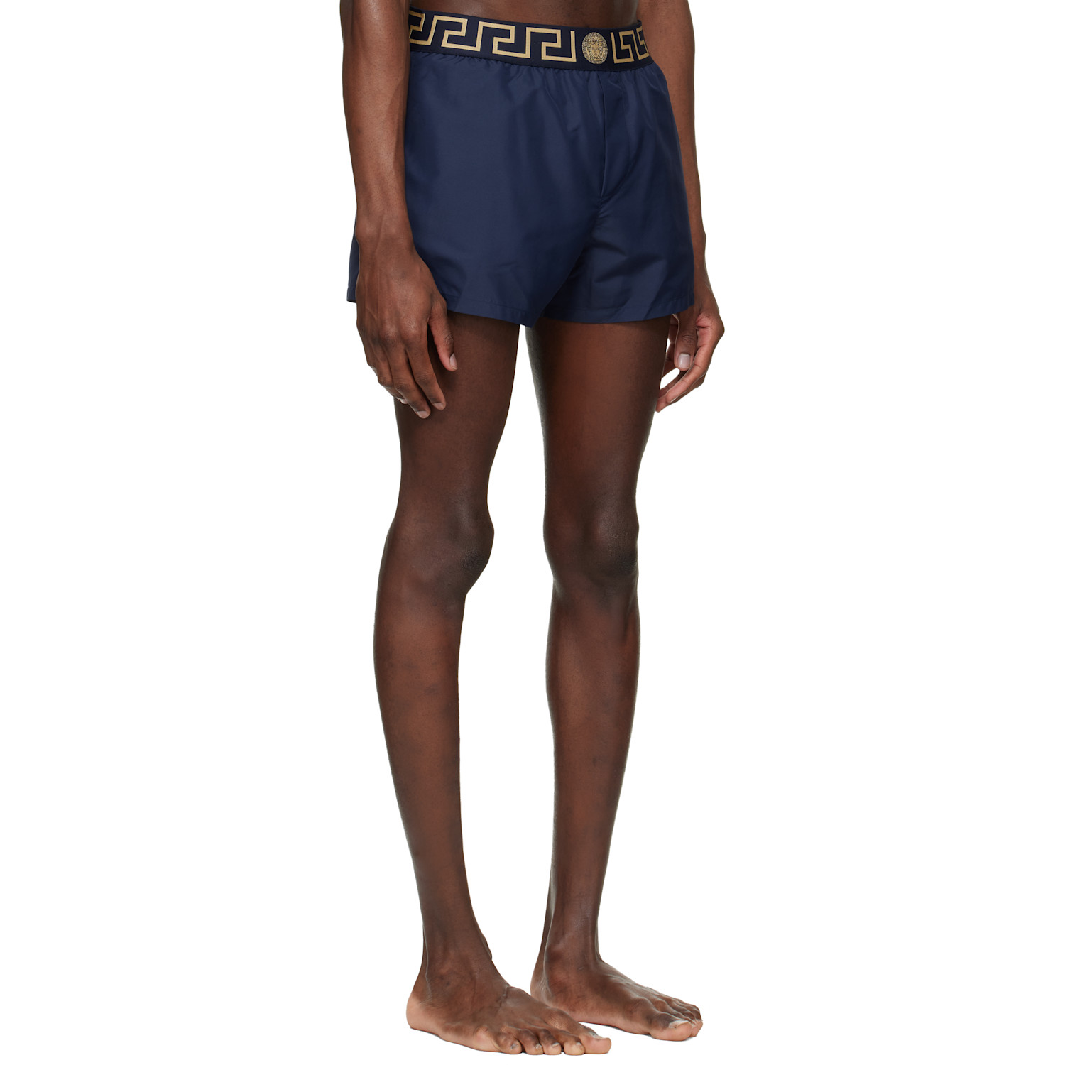  Versace Navy Greca Swim Shorts 