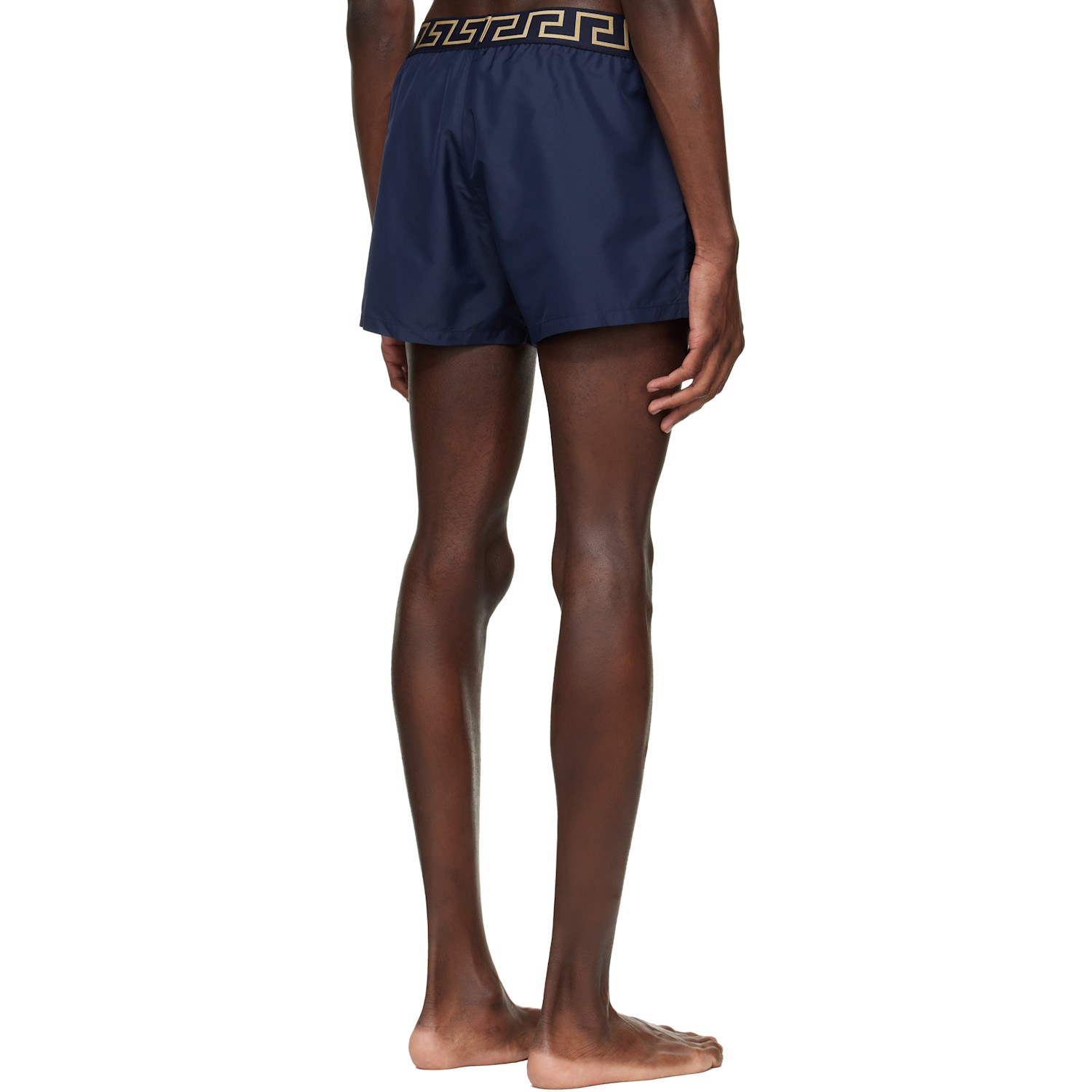  Versace Navy Greca Swim Shorts 