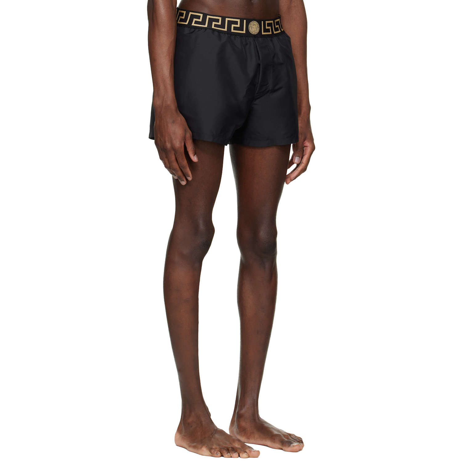  Versace Black Greca Swim Shorts 