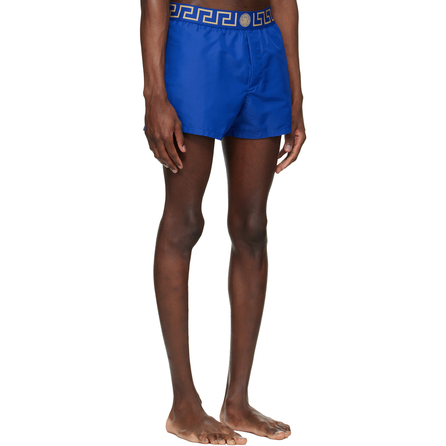  Versace Blue Greca Swim Shorts 