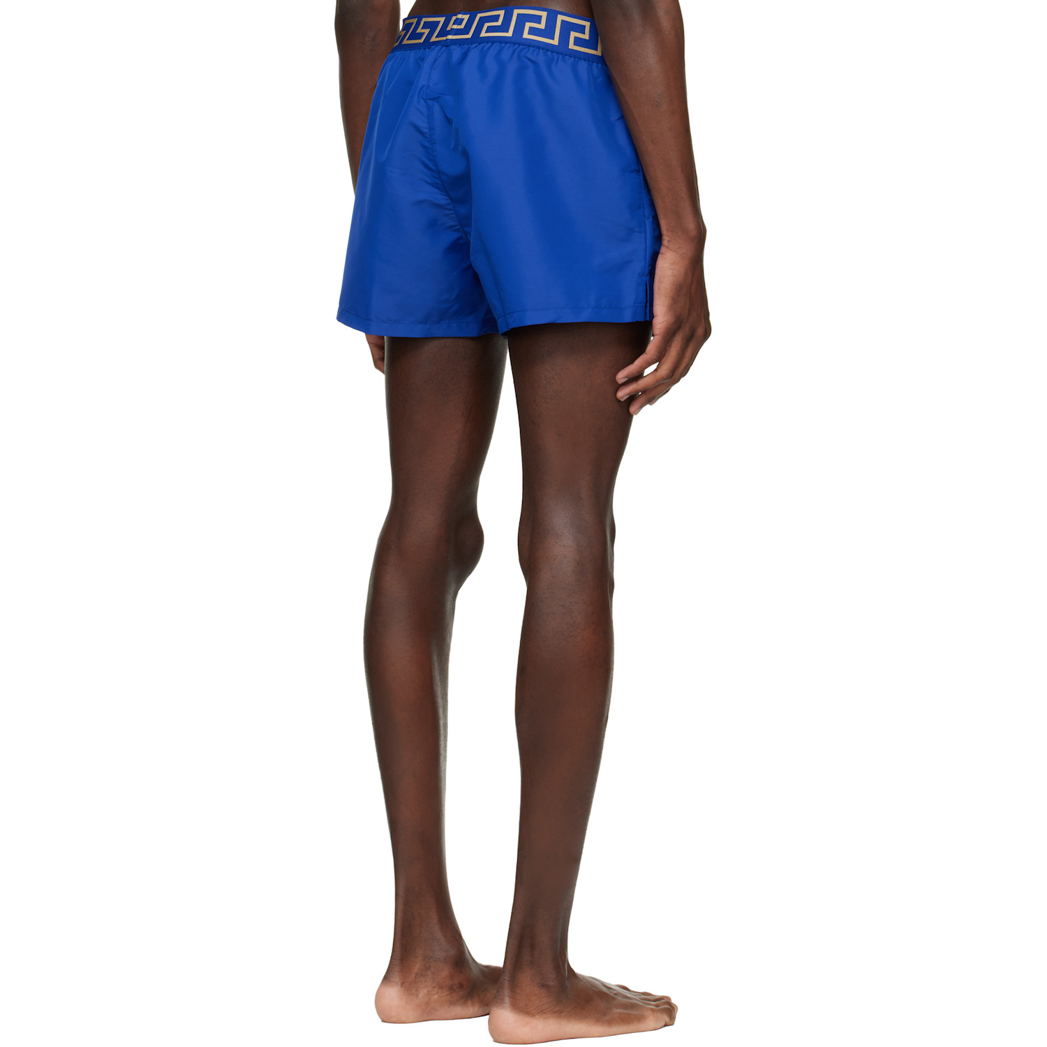  Versace Blue Greca Swim Shorts 
