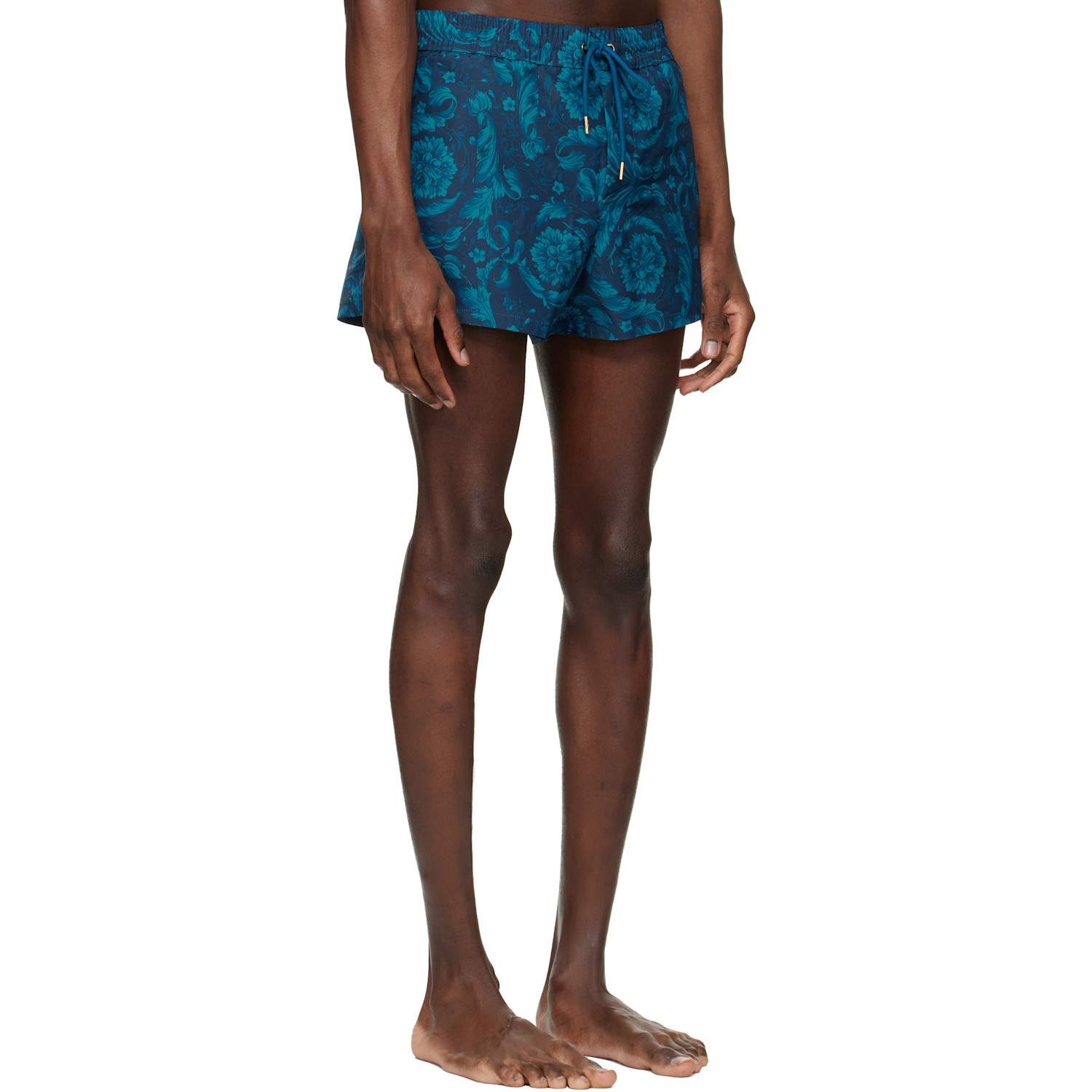  Versace Navy Baroque Swim Shorts 