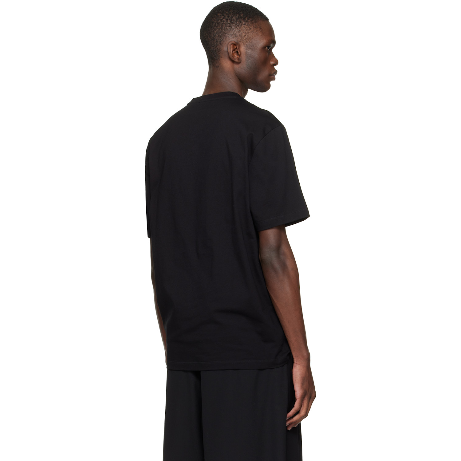  Versace Black Compact Cotton-jersey T-shirt 