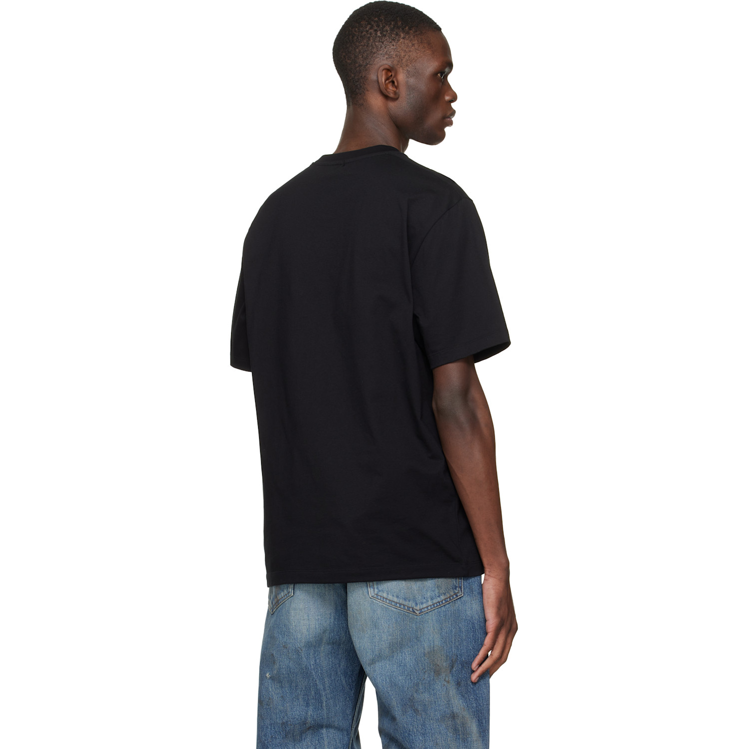  Versace Black Embroidered Cotton-jersey T-shirt 