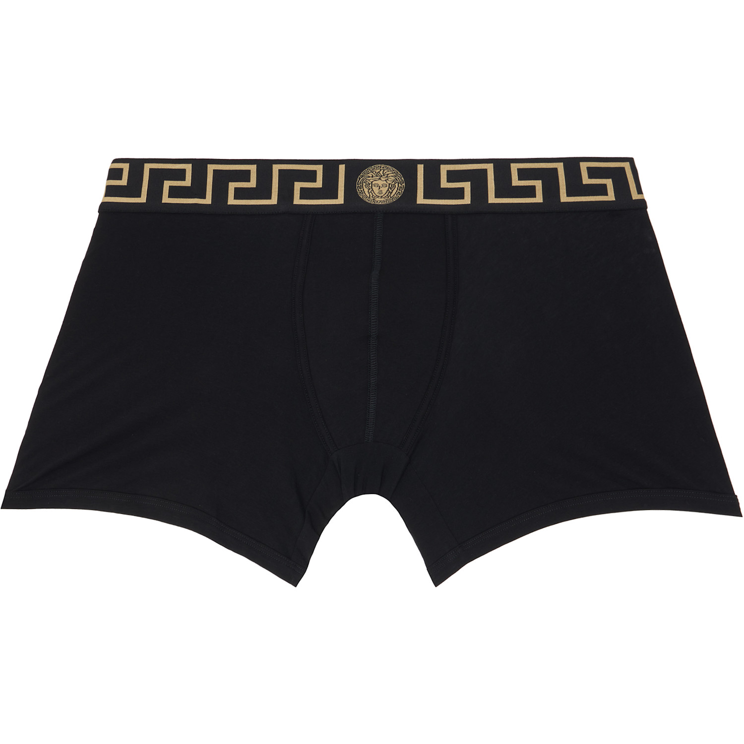  Versace Two-pack Black Greca Border Long Boxer Briefs 