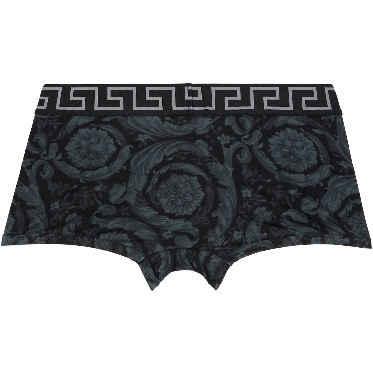  Versace Black & Gray Printed Jacquard Cotton-jersey Boxer Briefs 