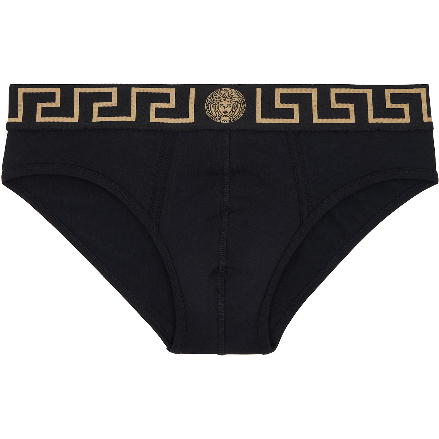  Versace Three-pack Black Cotton-jersey Briefs 