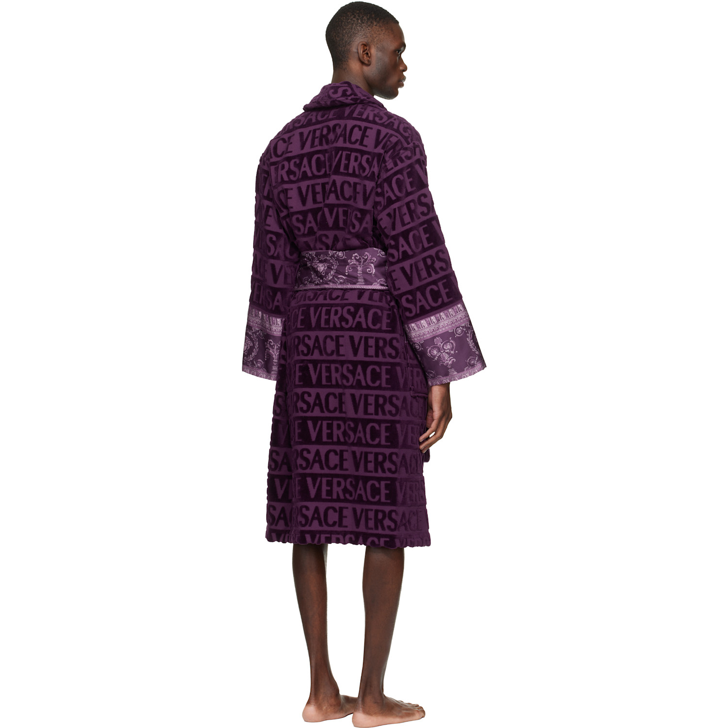  Versace Purple 'i Heart Baroque' Bathrobe 