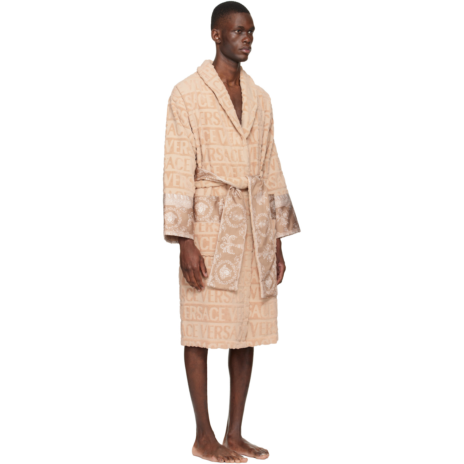  Versace Beige 'i Heart Baroque' Bathrobe 