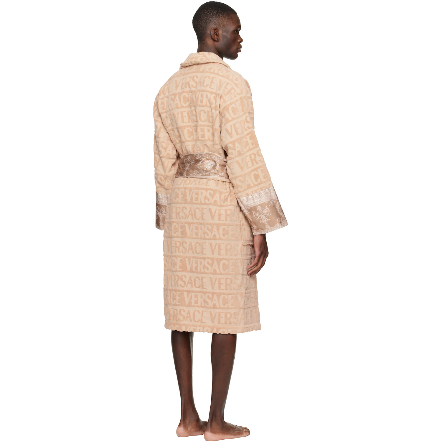  Versace Beige 'i Heart Baroque' Bathrobe 