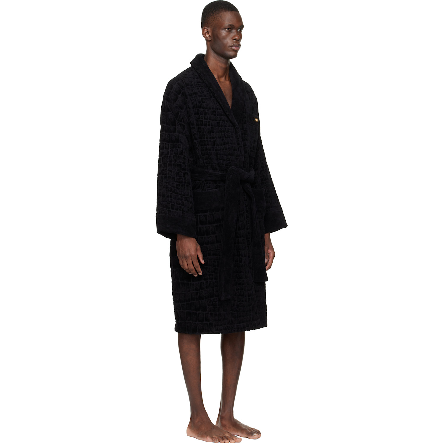  Versace Black Icon Bathrobe 