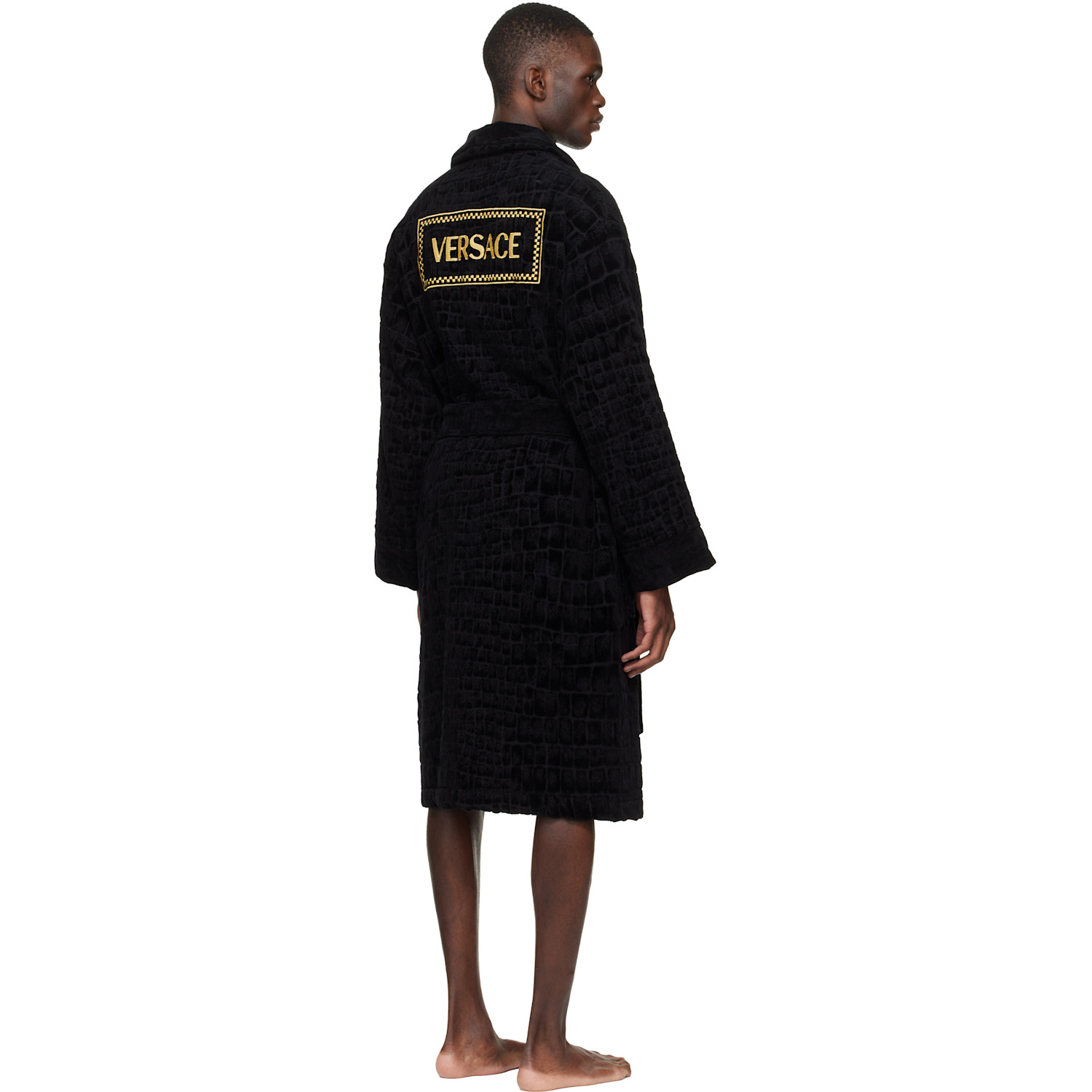  Versace Black Icon Bathrobe 