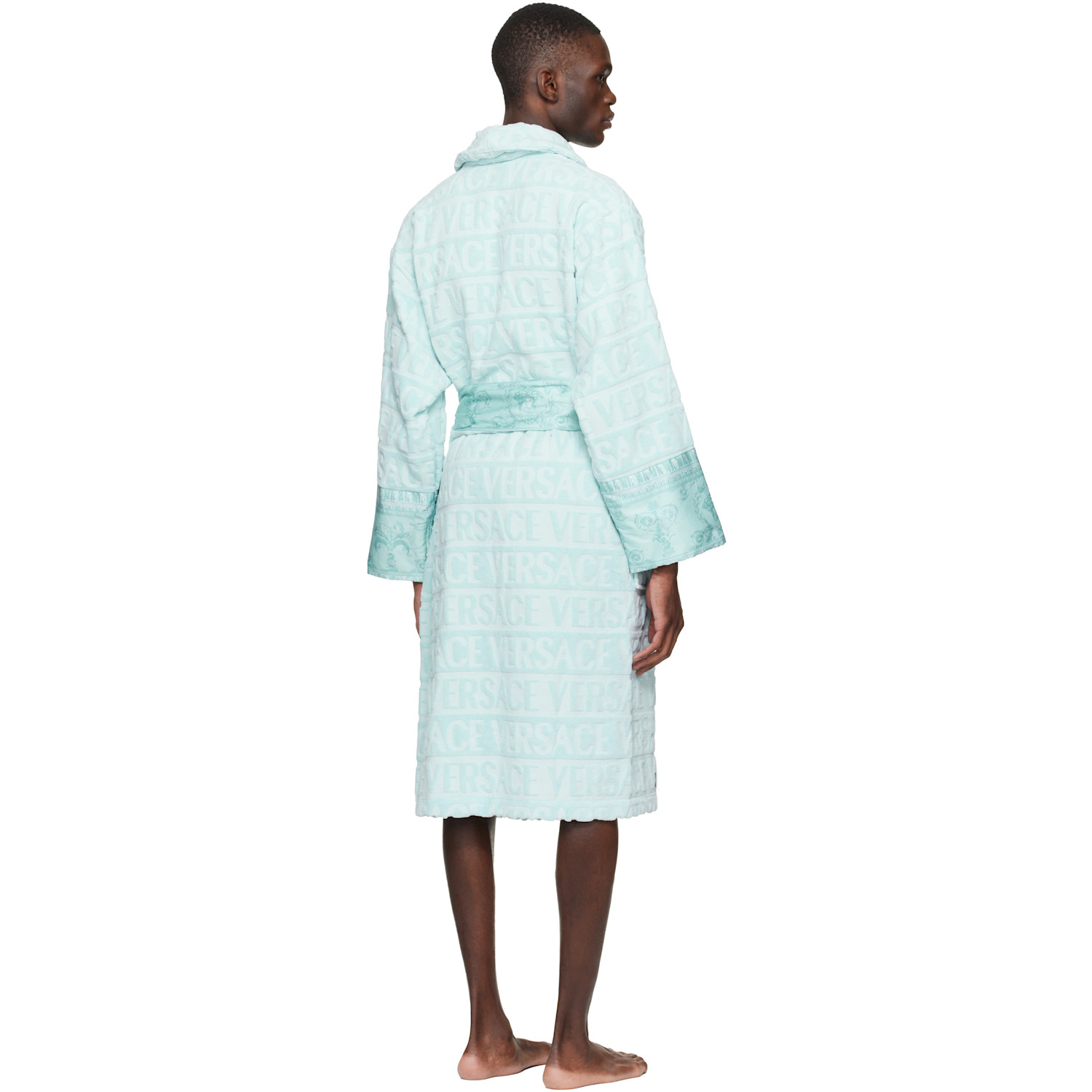  Versace Blue 'i Heart Baroque' Bathrobe 