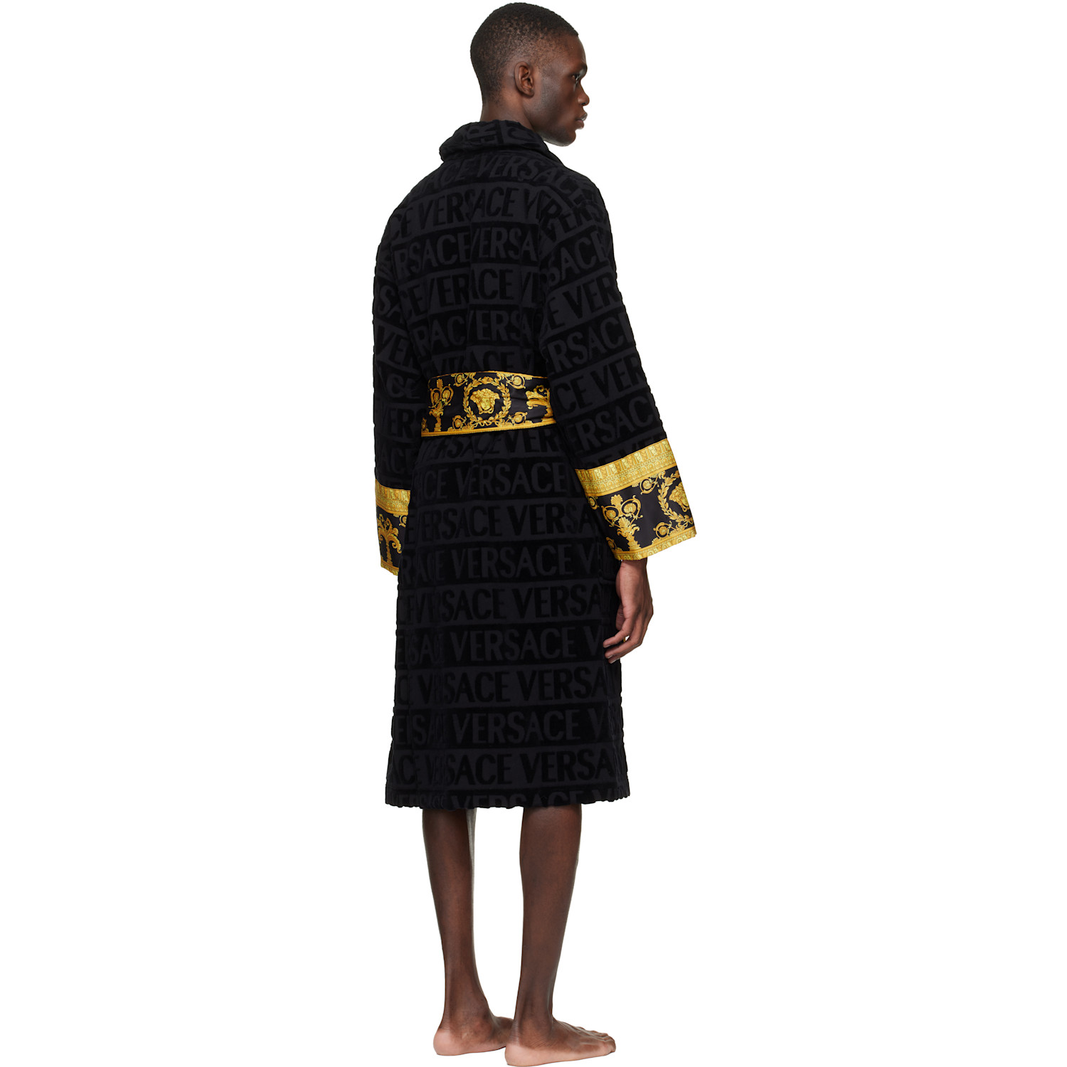  Versace Black 'i Heart Baroque' Bathrobe 