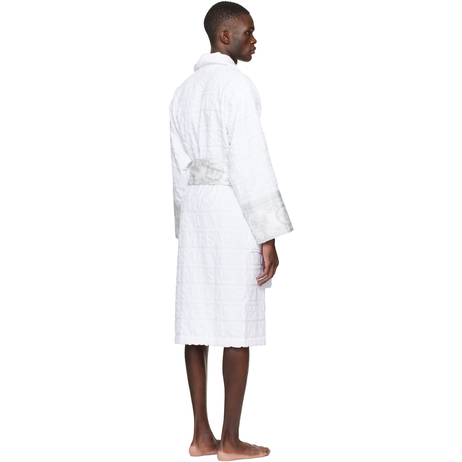  Versace White 'i Heart Baroque' Bathrobe 