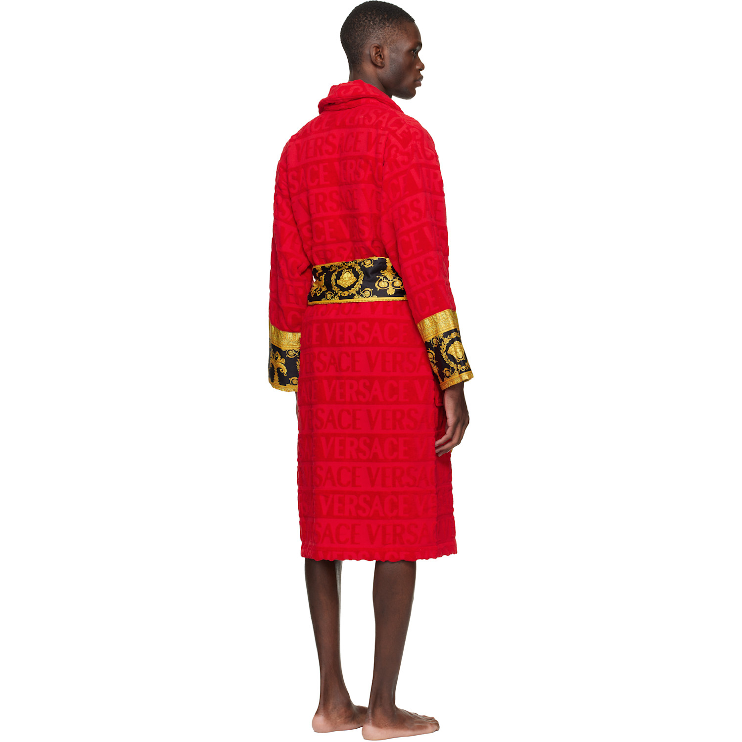 Versace Red 'i Heart Baroque' Bathrobe 