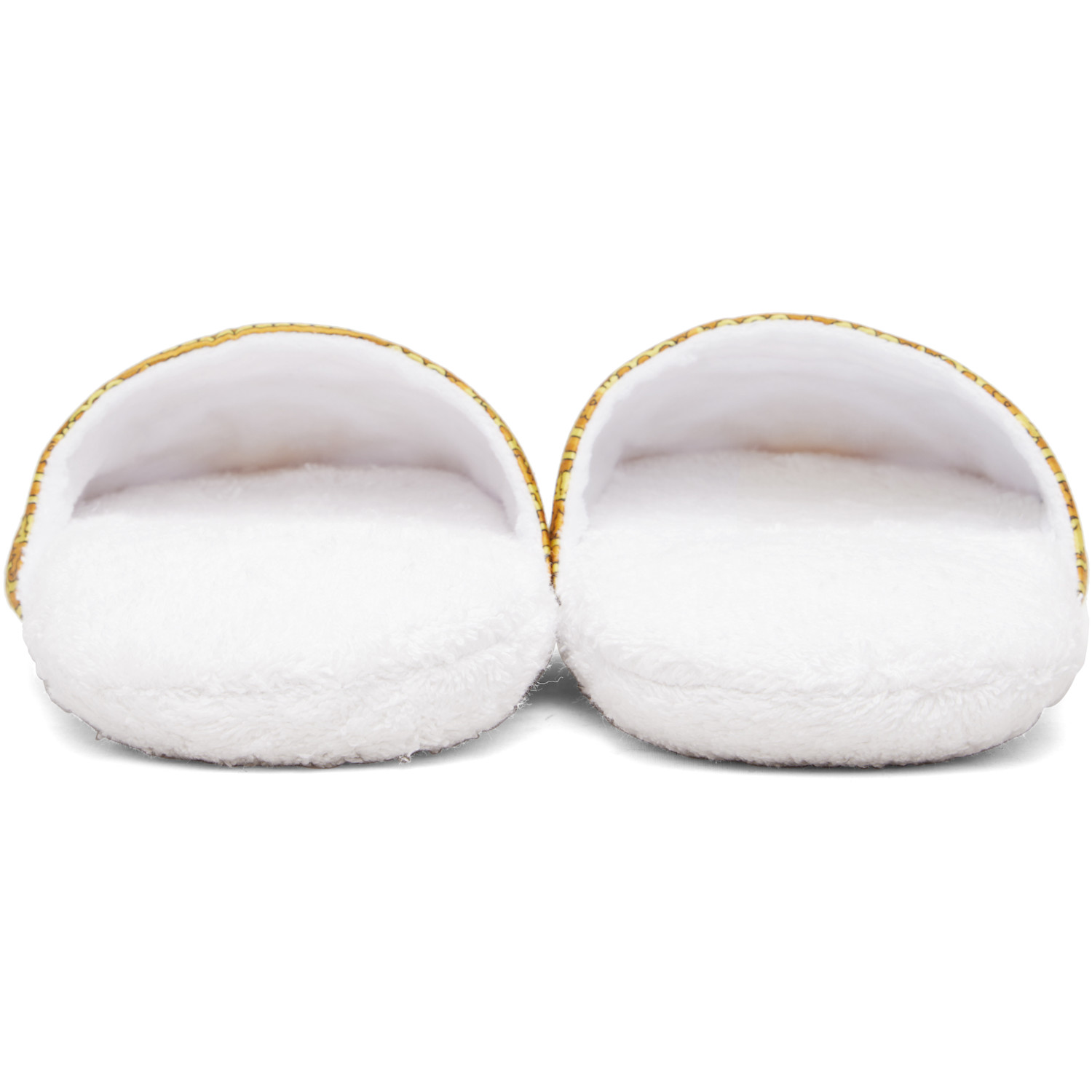 Versace White 'i Heart Baroque' Slippers 