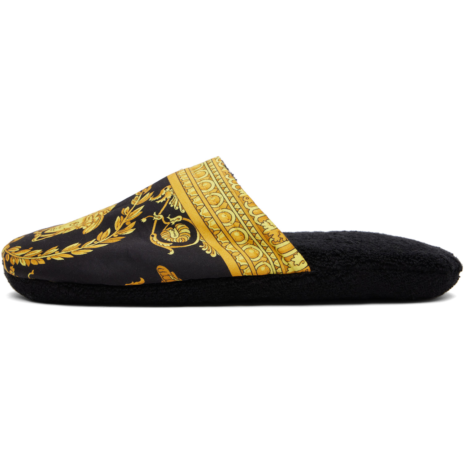  Versace Black 'i Heart Baroque' Slippers 
