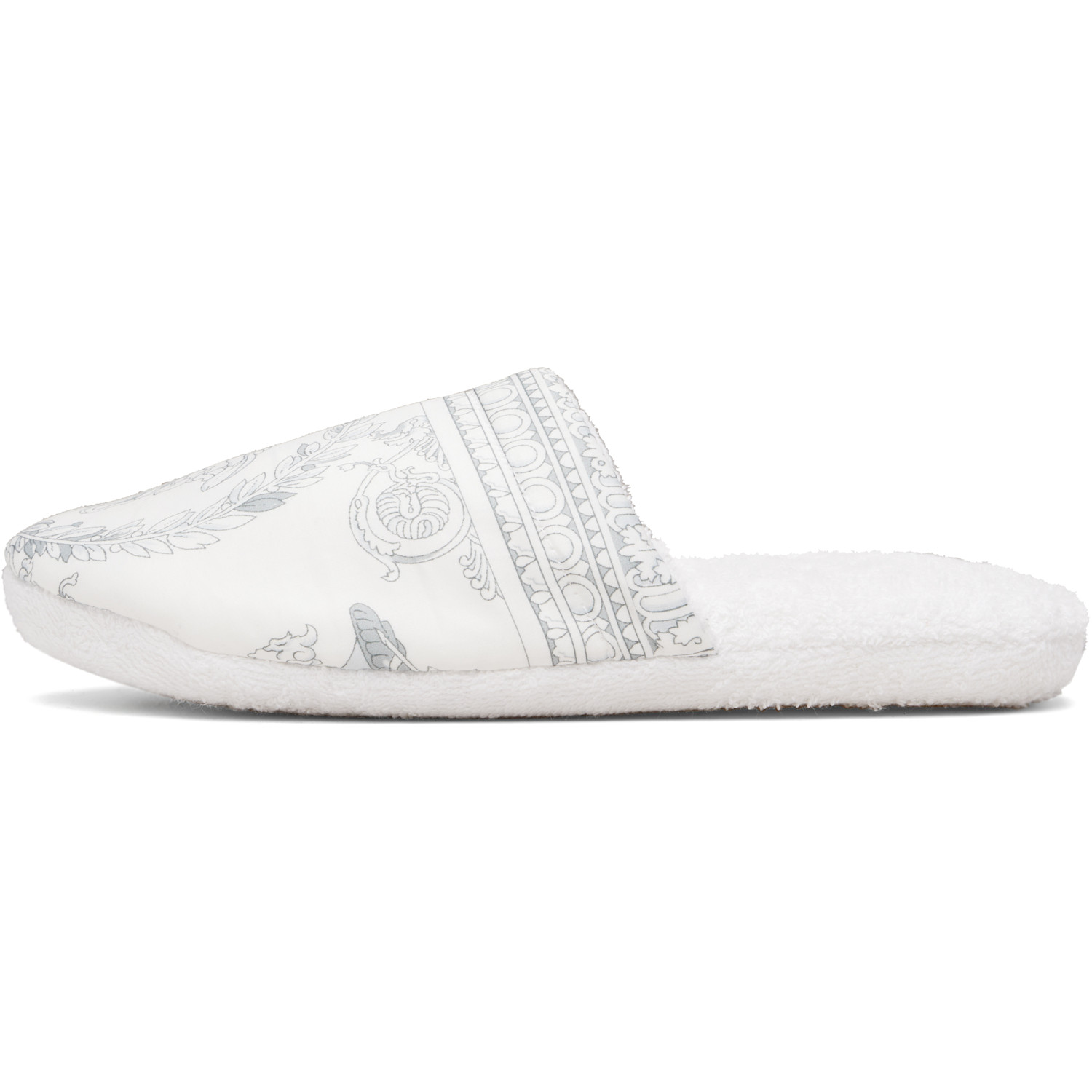  Versace White 'i Heart Baroque' Slippers 