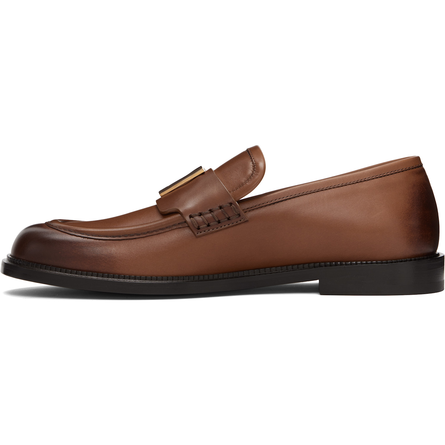  Versace Black 'v' Leather Loafers 