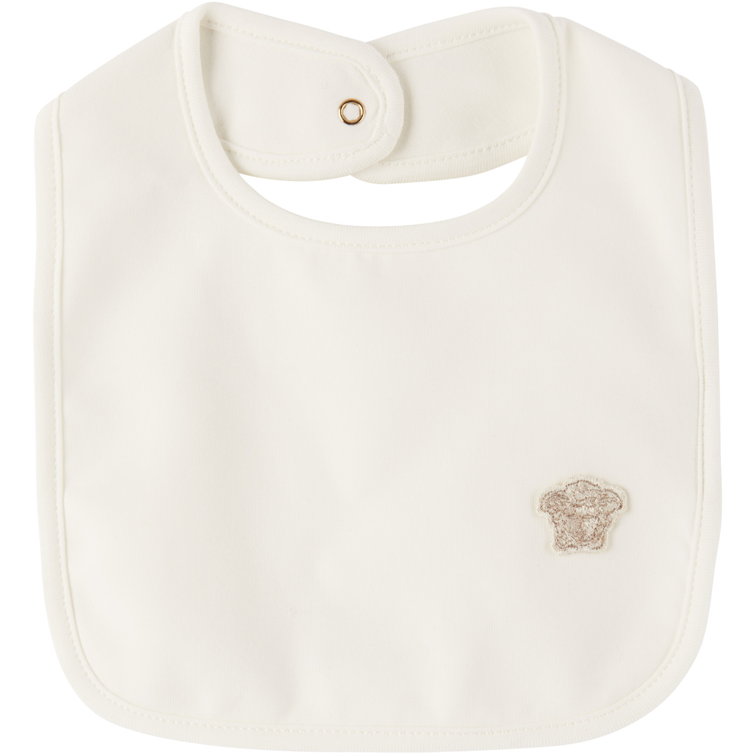  Versace Baby White Cotton-jersey Jumpsuit & Bib Set 