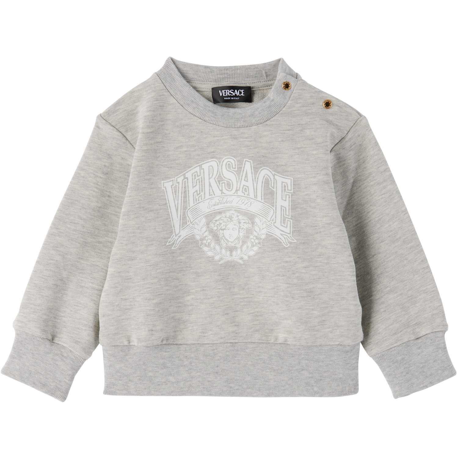  Versace Baby Gray Printed Cotton-jersey Sweatsuit 