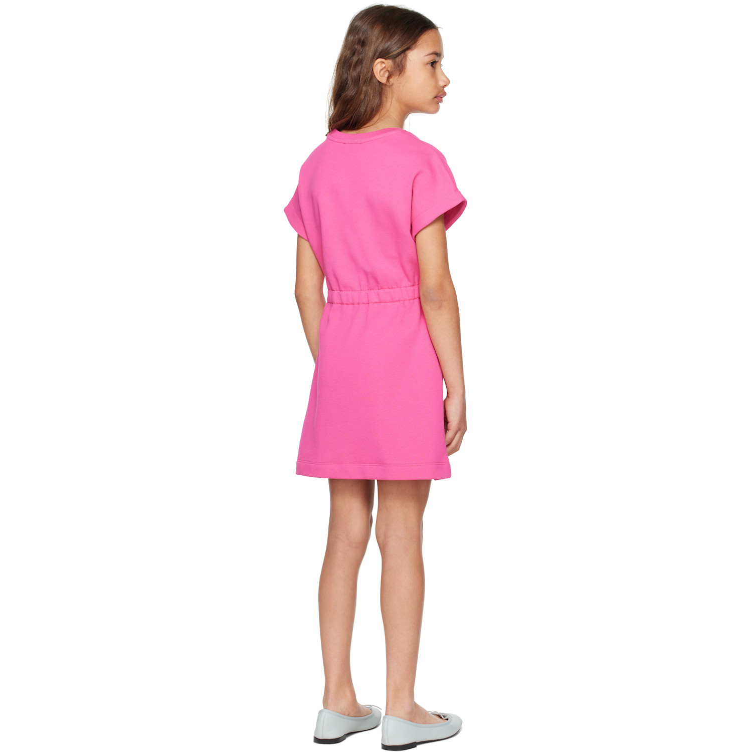  Versace Kids Pink Printed Cotton-jersey Sweatshirt Dress 