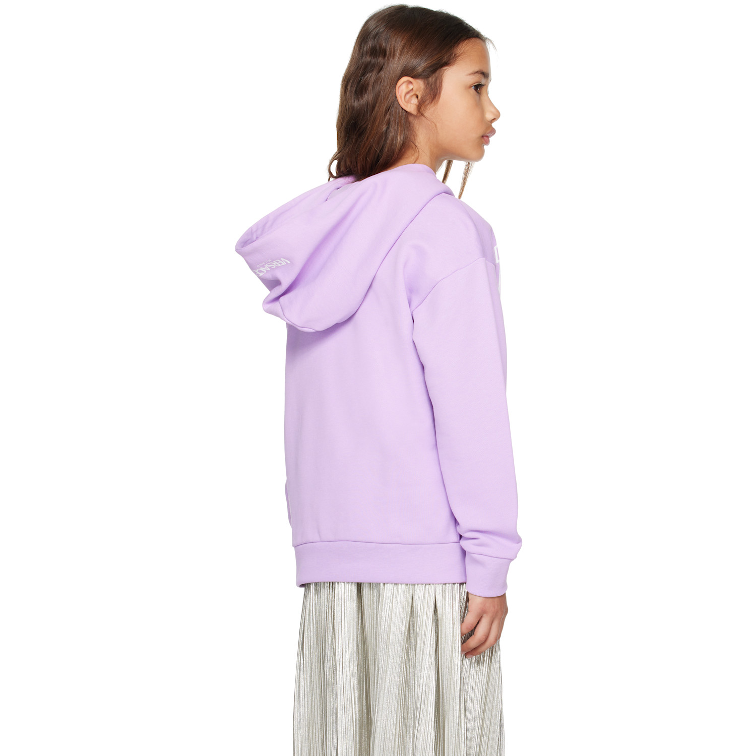  Versace Kids Purple Printed Cotton-jersey Hoodie 
