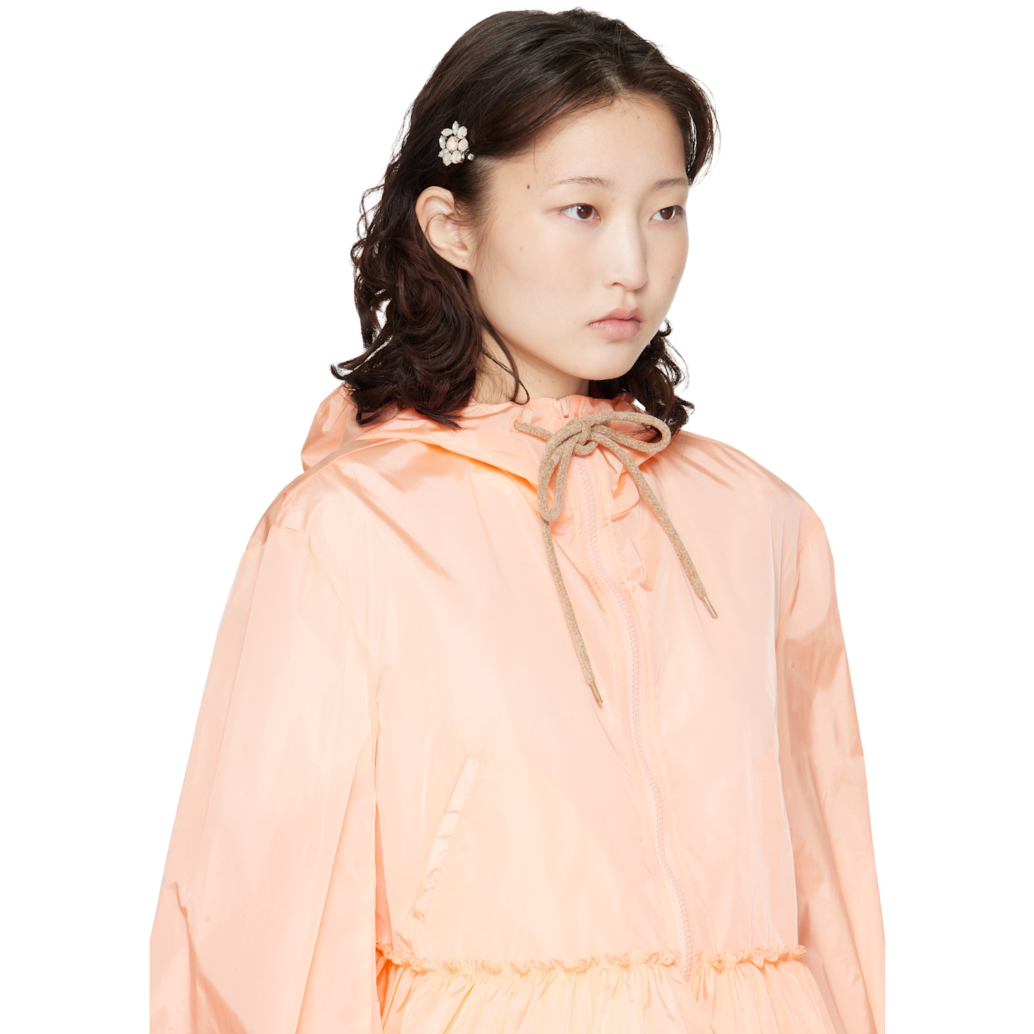  Simone Rocha Silver Mini Heartbloom Hair Clip 