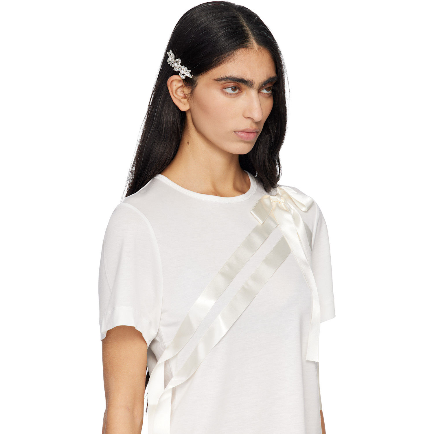 Simone Rocha Silver Heartbloom Hair Clip 