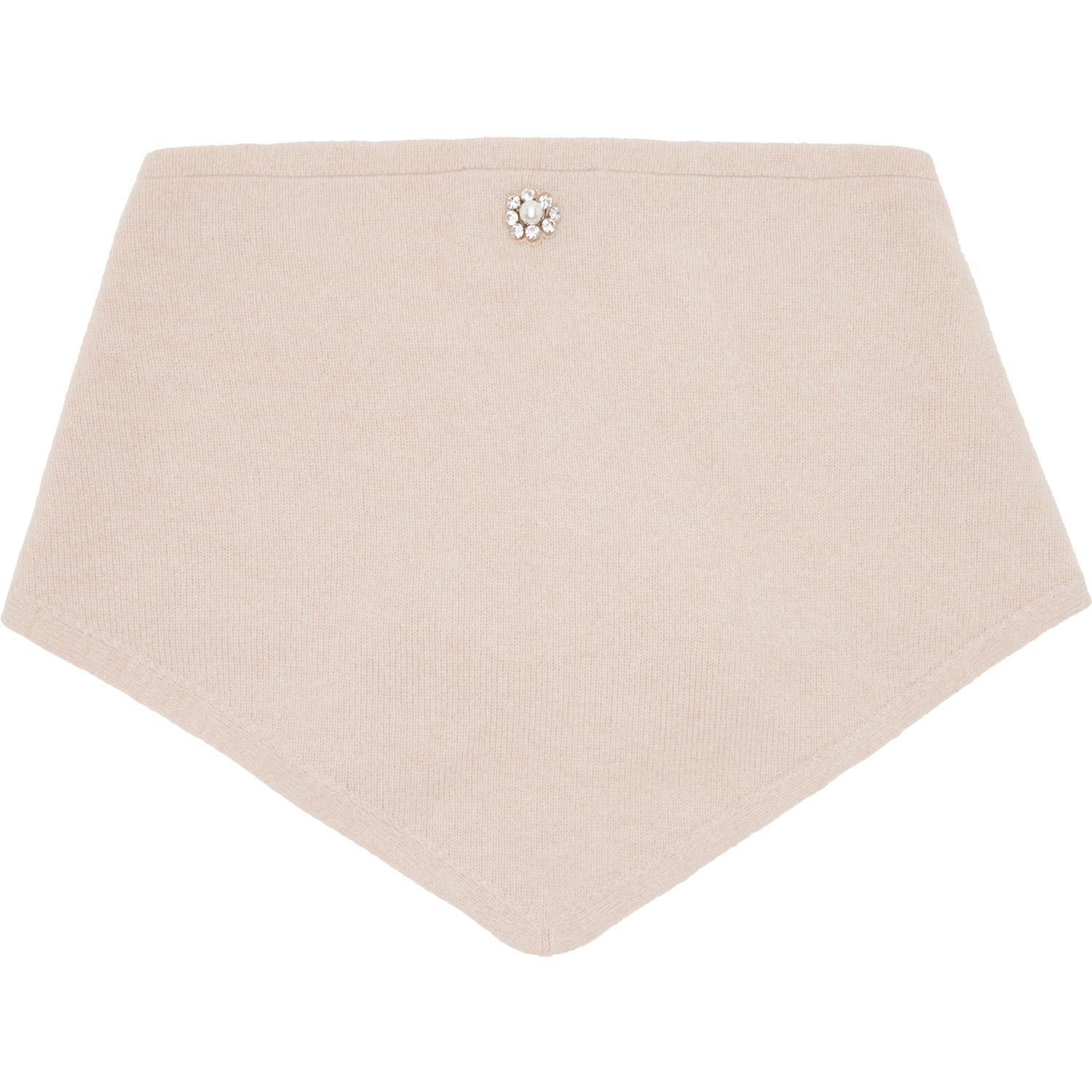  Simone Rocha Pink Embellished Cashmere Neckerchief Scarf 