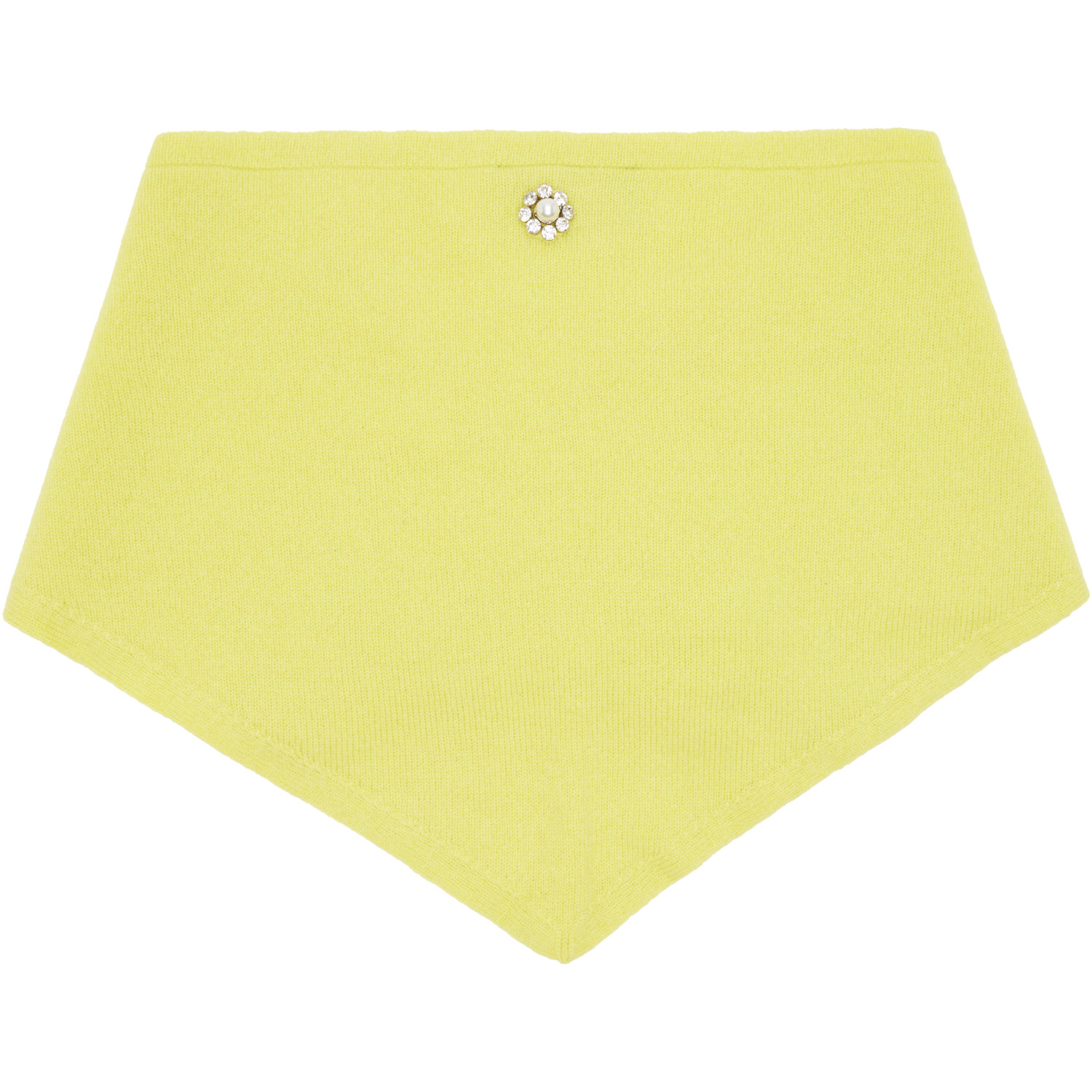  Simone Rocha Green Embellished Cashmere Neckerchief Scarf 