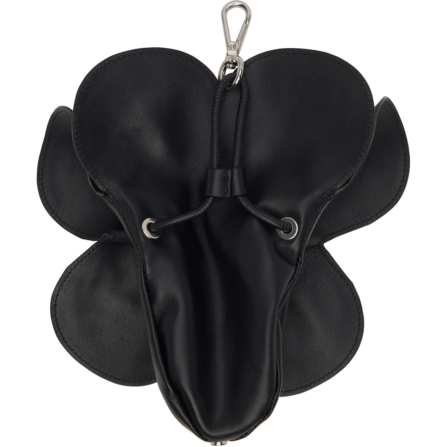  Simone Rocha Black Flower Coinpurse Keychain 