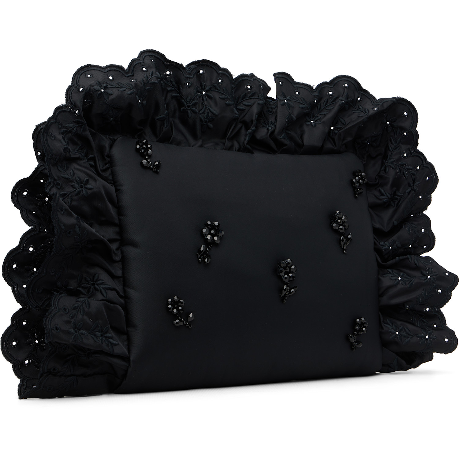  Simone Rocha Black Embellished Pillowcase Clutch 