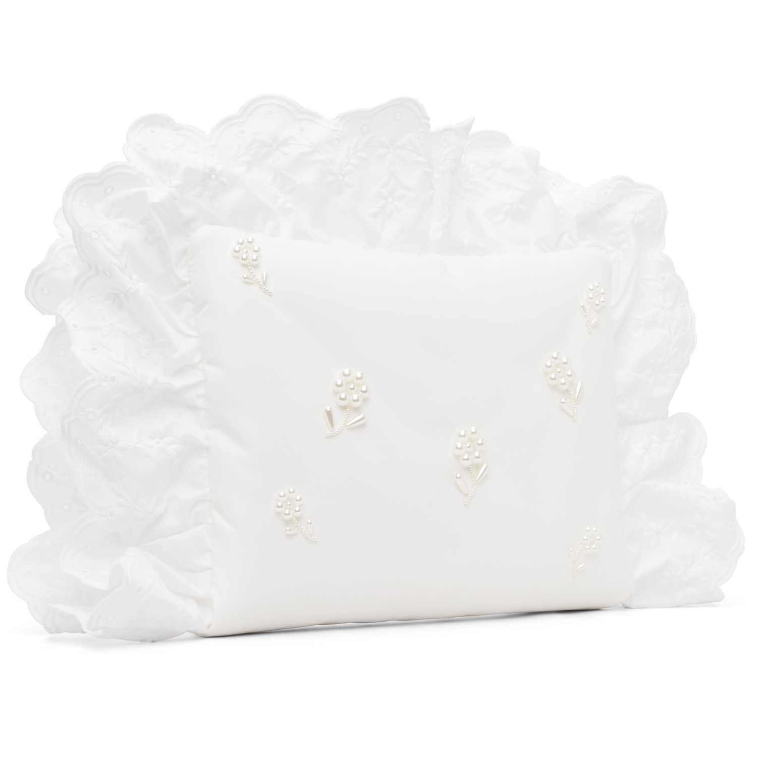  Simone Rocha White Embellished Pillowcase Clutch 