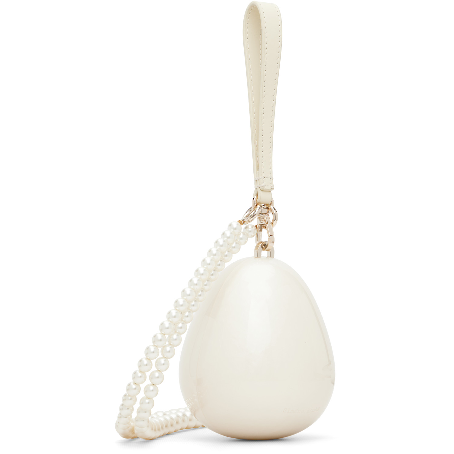  Simone Rocha Off-white Pearl Egg Bag 